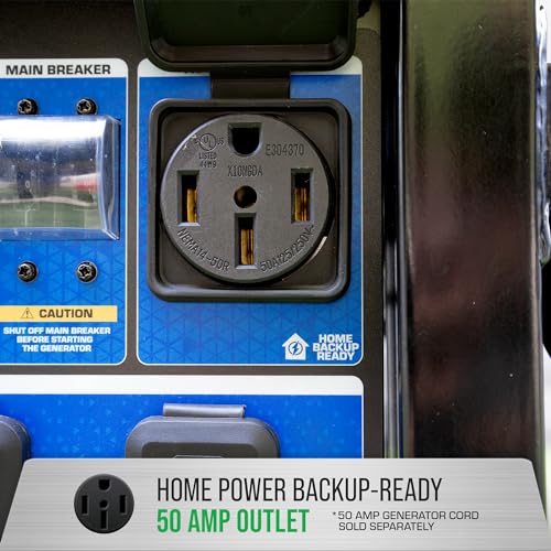 DuroMax XP15000HX 15,000-Watt Dual Fuel Portable Generator - Gas & Propane, Remote Electric Start, Whole Home Power Backu...