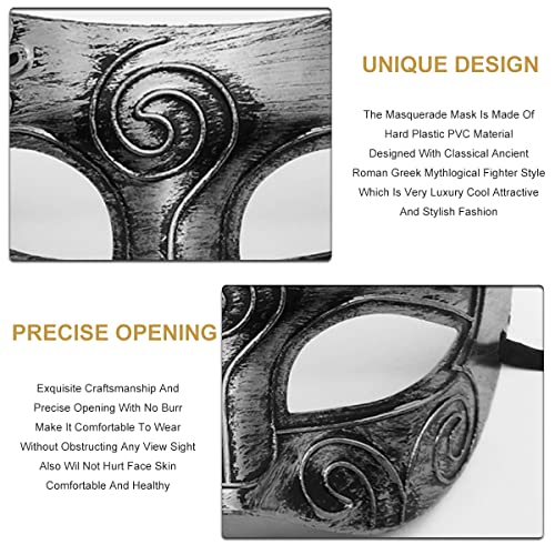 MYMENU Masquerade Mask for Men Women Vintage Greek Venetian Retro Masks for Halloween Carnival Mardi Gras Costume Cosplay