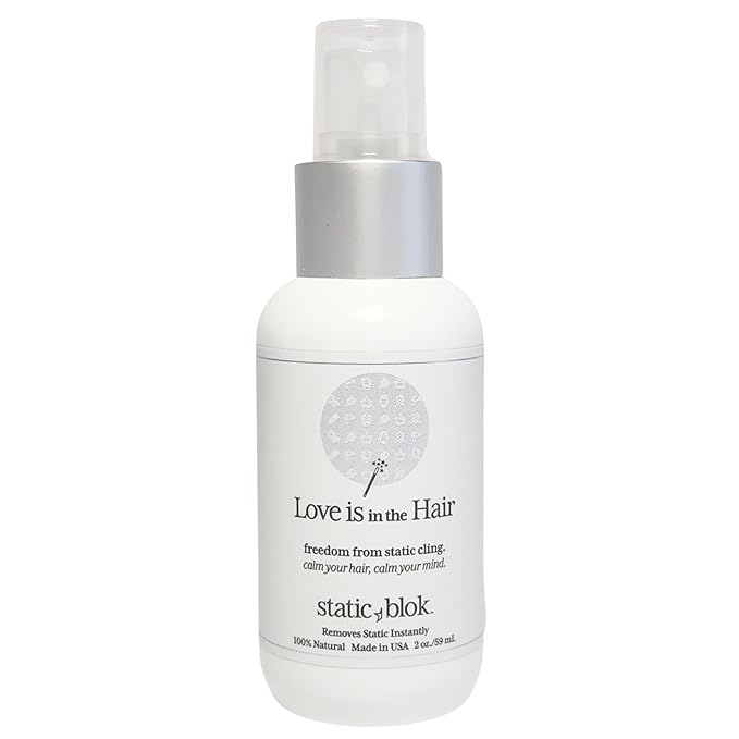 Anti-Static Spray for Hair - Instantly Eliminate Static Cling, Shocks, Flyaways- Long-Lasting All-Day Freshness - works on Natural and Synthetic Wigs - 2oz Travel Size