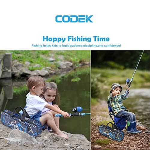 CODEK Kids Fishing Pole Set with Full Starter Kits 2 Set Portable Telescopic Fishing Rod and Reel Cambos for Boys Girls To...