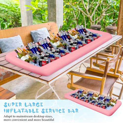 Halloscume Large Inflatable Serving Bar 72 x 30 x 5'' Inflatable Ice Serving Buffet Bar Inflatable Cooler Ice Buffet Salad...