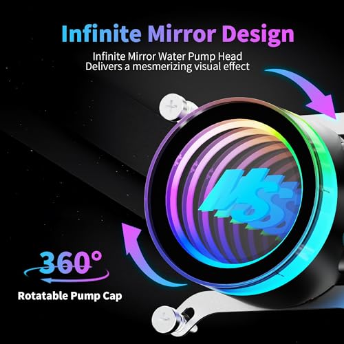 Minorsonic AIO CPU Cooler, 360mm AIO with High-Speed Ceramic Bearing Pump, 3X PWM ARGB Fans, 3-Phase Motor for Better Cool...
