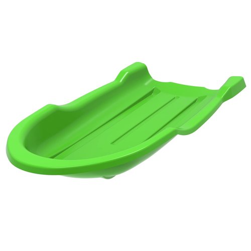 Era 46-inch Torpedo Adventurer Sled with Open Back — 1-2 Rider Plastic Toboggan, Green