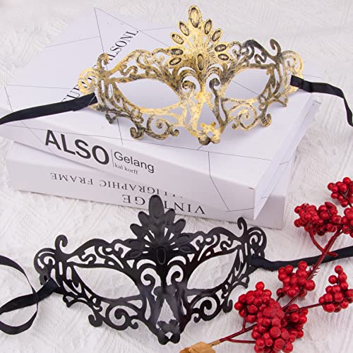 FEQO 32 Pieces Masquerade Masks Vintage Antique Masks Venetian Masks
