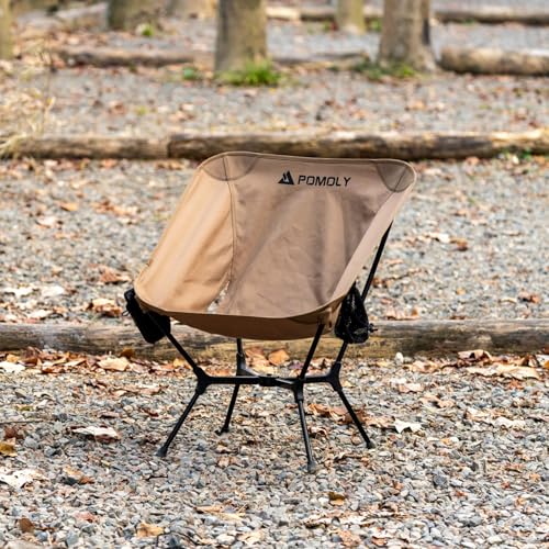 POMOLY Ultralight Camping Chair Folding Backpacking Chair, MOK Lightweight Folding Hiking Chair with Side Mesh Pockets, Co...