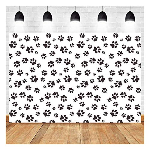 Cartoons Puppy Dog Paw Theme Photography Backdrops Kids Boys Birthday Party Banner Photo Background Newborn Baby Shower Ca...