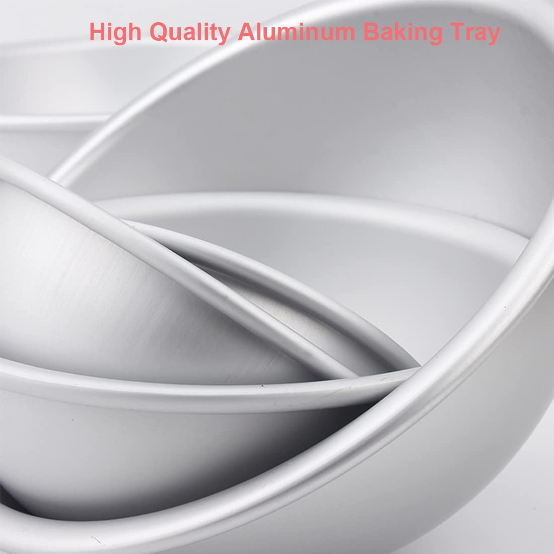 Qicfrk Cake Sphere Pan 8 Inch 3D Half Ball Cake Pan to Create Any Ball Shaped Cake Soccer Shaped Baking Pans DIY Birthday Spher