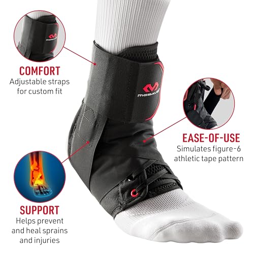 McDavid Ankle Brace Ultralight for Sprained Ankle, Figure 8 Ankle Braces, Lace up Ankle Brace, Ankle Braces for Men and Wo...