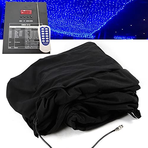 LED Lights Curtain Stage Star Light Curtain Backdrops Stage Starry Sky Cloth Background with DMX Control, for Wedding Chri...