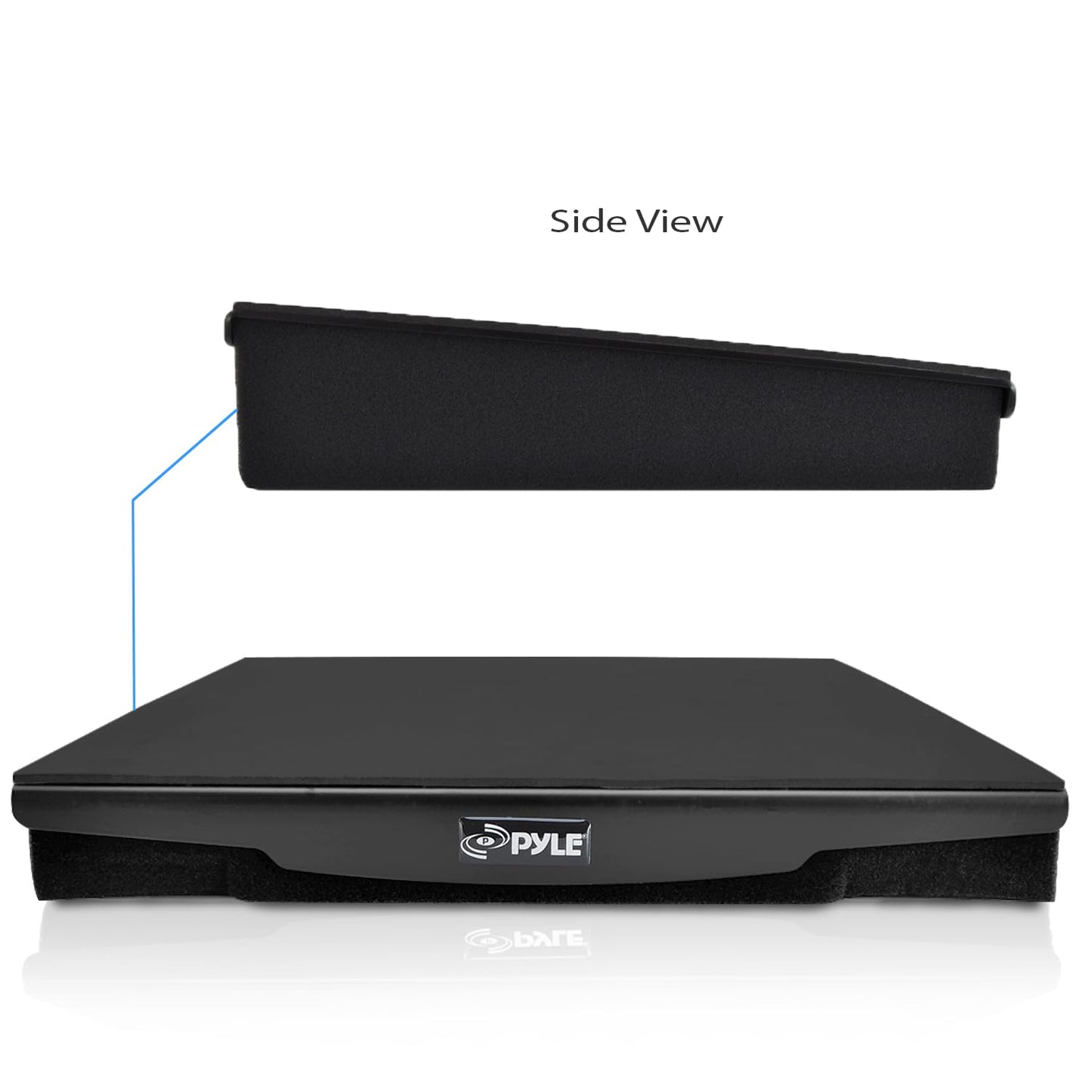 Pyle Speaker Isolation Pad - 13 X 11 X 2.6 Inches - Acoustic Noise Isolation Platform - Foam Riser Recoil Stabilizer With Rubber