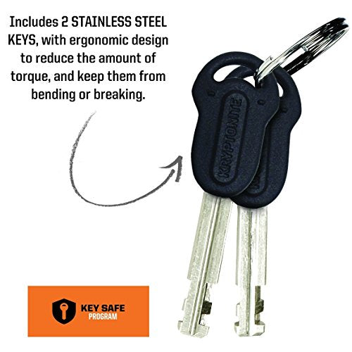 Kryptonite Kryptolok Mini-7 Bike U-Lock, Heavy Duty Anti-Theft Bicycle U Lock, 12.7mm Shackle with Mounting Bracket and Keys, High Security Lock for Bicycles Scooters