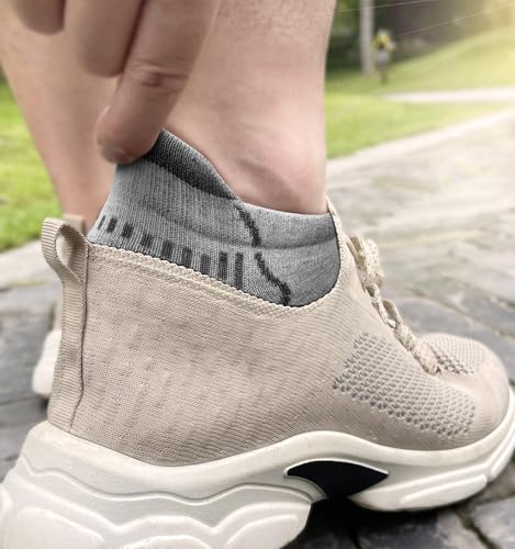 Men Running Socks 6Pairs-Ankle Athletic Socks Wicking Cushioned for Men Walking-Arch Compression Support