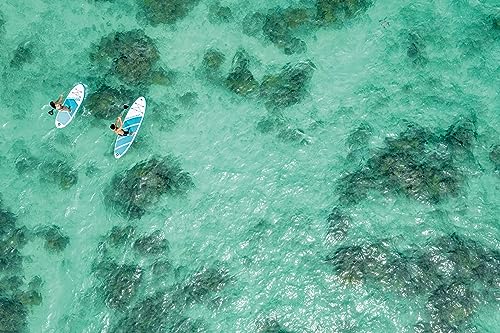 INTEX AquaQuest Inflatable Paddle Board Series: Includes Adjustable Paddle and High Pressure Pump – Tri-Fin Design – Slip-...