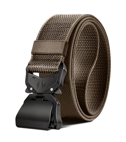 Men's Tactical Belt,Military Rigger Elastic Nylon Belt fo Gift Men Work Heavy Duty 1.5",QUICK RELEASE