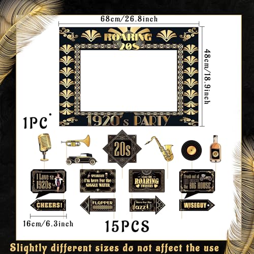 LaVenty Roaring 20s Photo Booth Props 1920s Photo Booth Props Gatsby Party Props Roaring 20s Party Decorations Gatsby Deco...