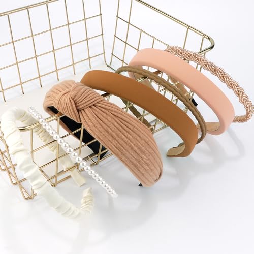 AHONEY 7 Pack Headbands for Women Girls Headbands Trendy Non Slip Hairbands Fashion Hair Accessories Multi-style Headband ...