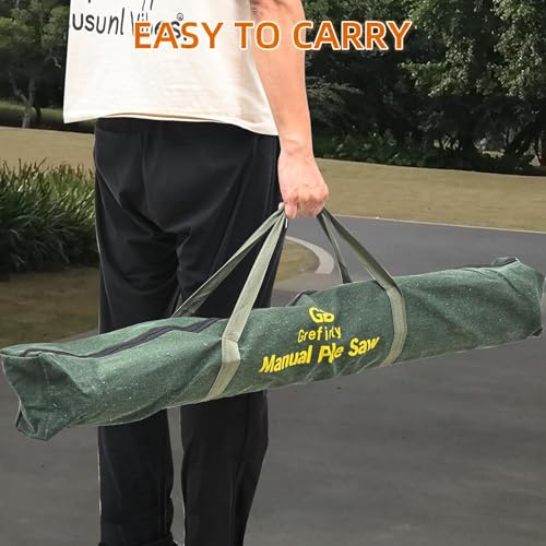 Grefinity Pole Saws for Tree Trimming, 27 FT Manual tree purner with 8 Fiberglass Handles, Sharp steel Blade, Easy to Carr...