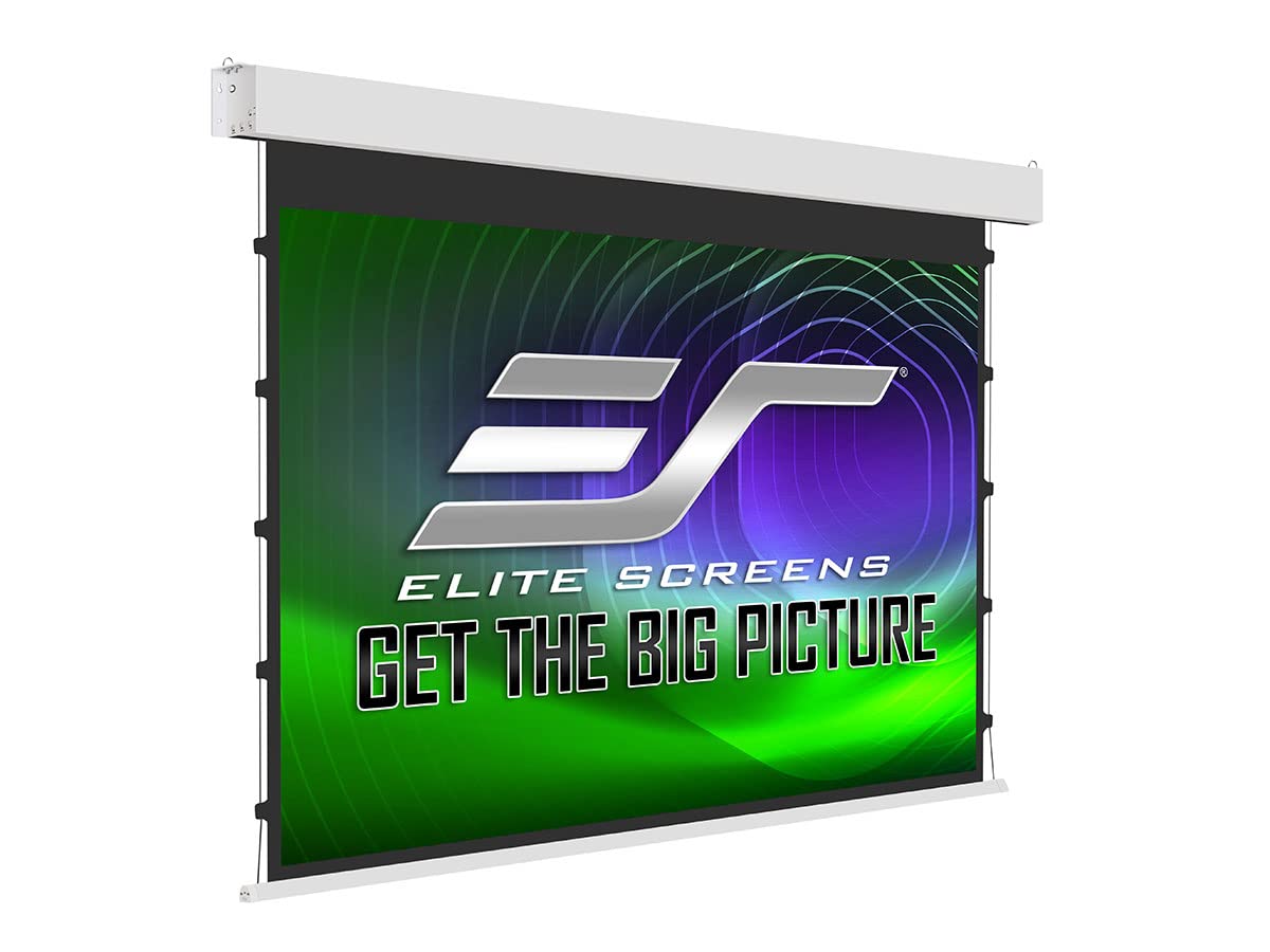 Elite Screens Yard Master Tab-Tension Wireless, 125-INCH Diag. 16:9 Outdoor Motorized Projector Screen, Built-in Rechargeable Lithium-Ion Battery Operated, Movie Home Theater, OMS125WHT-BAT-ELEC