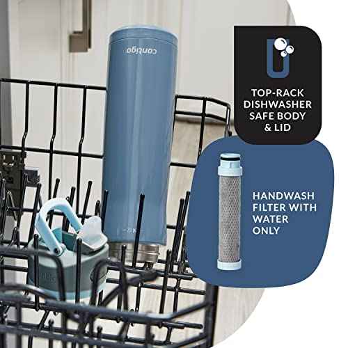 Contigo Wells Chill Stainless Steel Water Bottle with AUTOSPOUT Straw Lid 24oz w/filter Dark Ice
