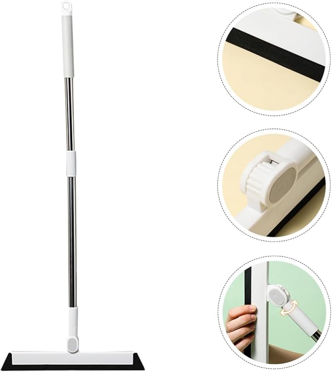 POPETPOP Telescopic Glass Cleaning Tool Window Wiper for Bathroom Mirrors and Car Windows Multipurpose Squeegee with Extendable Handle for Easy Water Stain Removal Tiles and Glass Surfaces