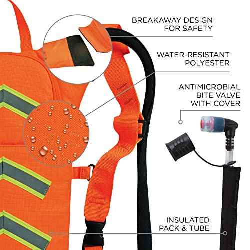 Ergodyne Chill-Its 5155HV High Visibility Low Profile Hydration Pack, Orange