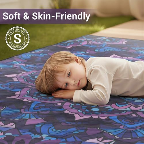 memKiya 60x80" Waterproof Picnic Blankets Outdoor Sandless Beach Blanket Foldable Padded Ground Grass Park Lawn Mat Tent C...