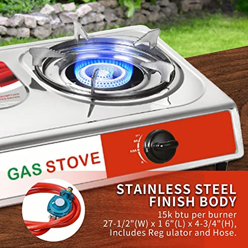 Green Bear USA - Vivi-create Outdoor Stove, Camp Stove, Quemador,Stainless Steel Stove, Double Burner Stove. Table propane...