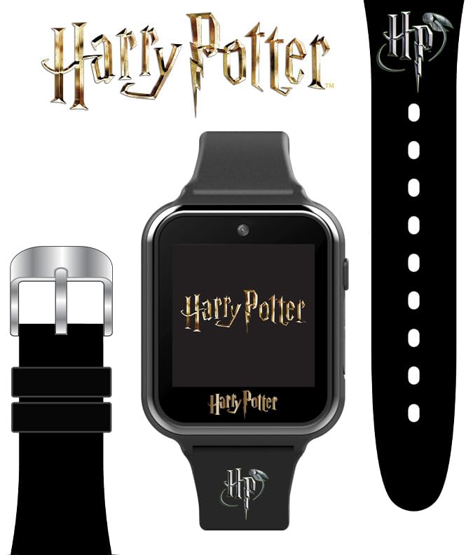 Harry Potter Kids Smart Watch – Interactive Touchscreen Watch with 10 Changeable Faces, Camera, Games, Alarm, Stopwatch, Step Counter & Calculator – Fits Wrists from 5.5" to 8"