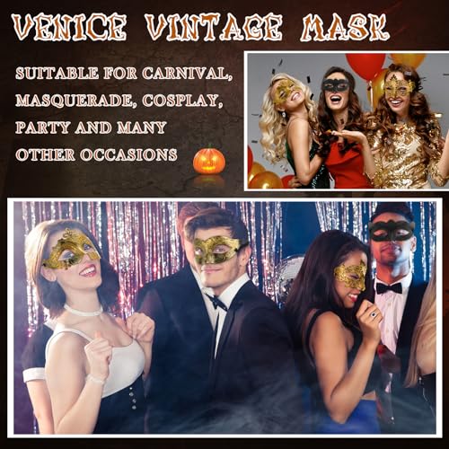 DEEKIN 96 Pcs Masquerade Mask Bulk Mardi Gras Vintage Mask for Women Men Carnival Venetian Ball Party