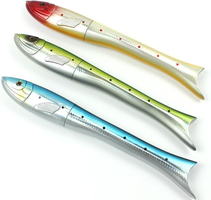 KTGCOZS 1.6m Individual Fish-Shaped Pen Rod Telescopic Carbon Fishing Rod Fish Shaped Mini Pocket Pen Sea Ice Fish