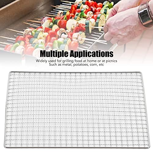 Grill Mesh Set of 3, Non Stick Barbecue Wire Mat Reusable Mesh Accessories Multi Functional BBQ Grill Mat for Picnics Camping