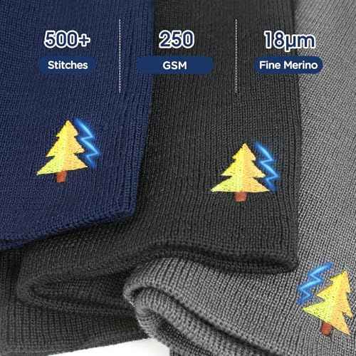 Donfri 100% Merino Wool Beanie Hats Men Women Winter Warm Hat Skull Cap Beanie Gift