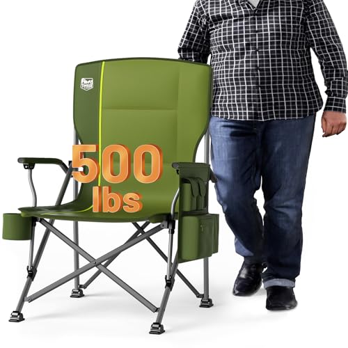 TIMBER RIDGE 47" L Collapsible Wagon with Tailgate&TIMBER RIDGE Oversized Folding Camping Chair