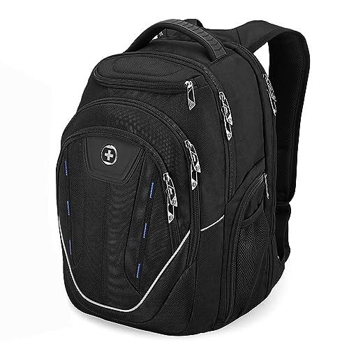 Swissdigital Design TSA Business Laptop Backpack For Men,Travel Backpack With USB Charging Port,College Tech Backpacks Wit...
