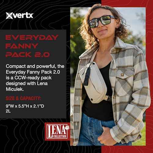 Vertx Everyday Fanny Pack 2.0, CCW Tactical Concealed Carry Waist Bag for Men and Women, Travel, Work, Outdoor, EDC Gear