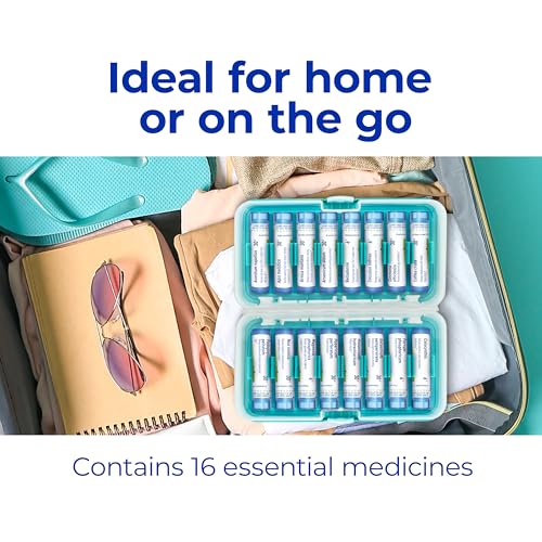 Boiron Homeotravel Travel First Aid Kit with Homeopathic Medicines - Filled Case (16 Tubes)