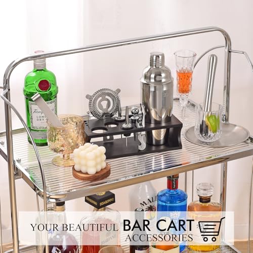 Bartender Kit Cocktail Shaker Set with Stand 17-Piece Bar Tool Bar Set for Drink Mixing Home Bartending Kit Bar Cart Acces...