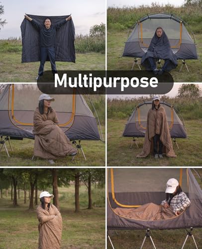 iClimb 1 3M Thinsulate Insulation Warm Blanket and 1 Ultralight 3 Season Tent, Ultralight Compact for Adults Outdoor Campi...