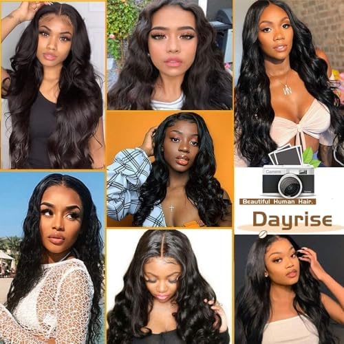 22 Inch HD Lace Frontal Closure Body Wave 13x4 Frontal Human Hair 12A Unprocessed Brazilian Virgin hair Ear to Ear lace Frontal Human Hair Transparent Lace Front Pre-Plucked with Baby Hair