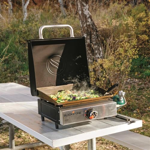 BLACKSTONE Stainless Steel Propane Gas Portable, Flat Top Griddle Frill Station for Kitchen, Camping, Outdoor, Tailgating,...