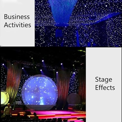 LED Stage Starry Sky Cloth Background,LED Star Curtains for Stage Backdrops,LED Stage Backdrop with Controller,Night Sky C...
