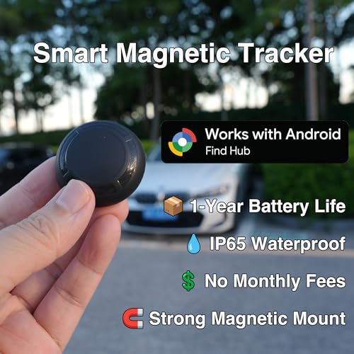 JPBEIDUOYIN GPS Tracker for Vehicles – Google Find Hub Enabled, No Monthly Fee, Hidden Magnetic Waterproof Tracking Device...