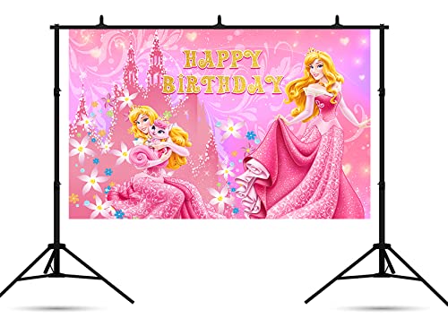 Princess Backdrop for Birthday Party Decorations, Princess Aurora Background for Baby Shower Party Cake Table Decorations ...