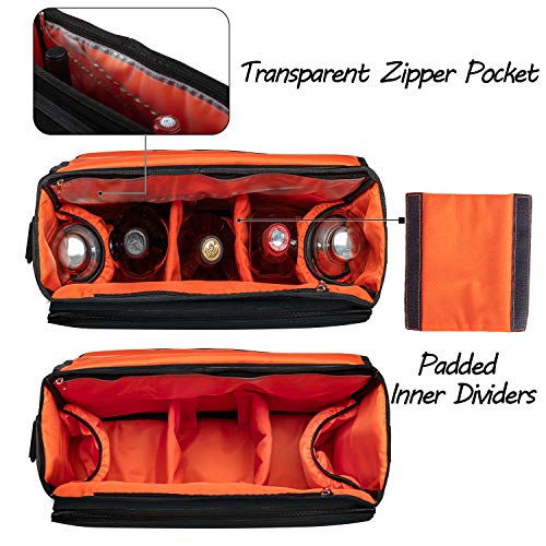 CURMIO Bartender Bag, Travel Bag for Bar Tools Set, Bartender Kits Storage with Padded Compartments for Wine Bottles, for ...