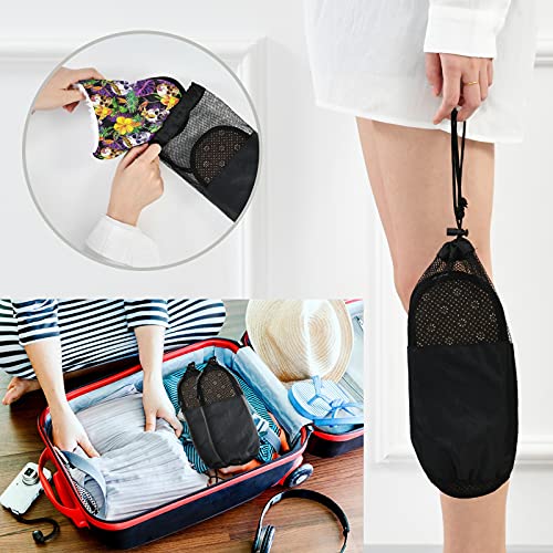 visesunny Skull Tropical Exotic Flower Cozy Fuzzy Womens Memory Foam House Slippers Plush Fleece Indoor Outdoor Slipper