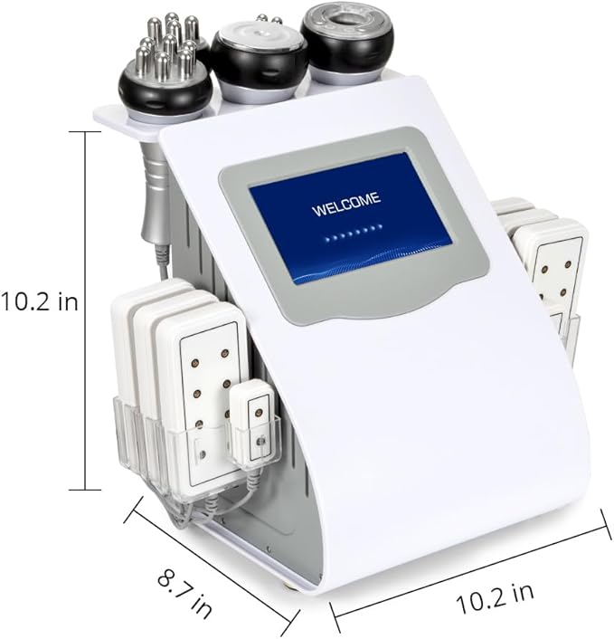 6-in-1 Body Sculpting Device with LCD Display, White [with Dedicated Site for Technical Support, Tutorials, and Warranty]