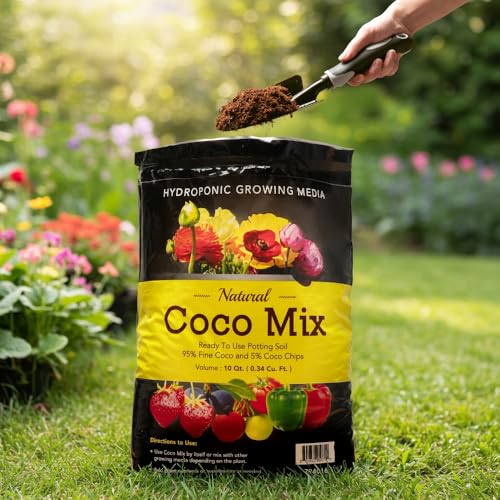 Potting Soil Mix 10 Quarts Envelor Indoor Plants Soil for Outdoor Plants 0.34 Cubic Feet Potting Mix Hydrated Coco Coir Mi...