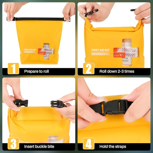 RHINO RESCUE Waterproof Boat First Aid Kit, Lightweight Boat Accessories Dry Bag, Emergency Marine Survival Supplies for O...