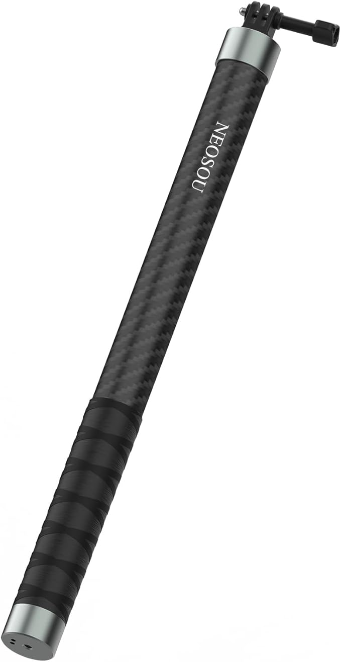 NEOSOU 102-inch Long Selfie Stick Pole Extension Rod for GoPro Insta360 X5 X4 DJI Osmo Action 5 Pro DJI Pocket 3, Carbon F...