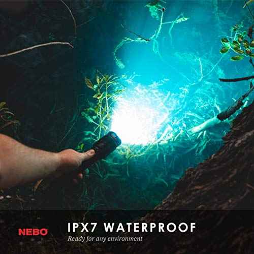 NEBO Redline 6K Rechargeable Flashlight | 6000 Lumens, 4 Light Modes, Durable Metal & Waterproof, Bright Tactical Light for Camping, Hunting & EDC, Includes Charging Cable